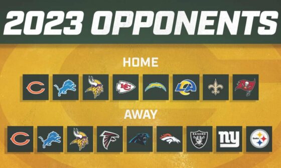 NFL has released next season's opponents