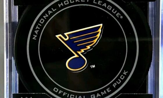 ISO: 2016-2018 Blues Official Game pucks (blank) with or without the plastic case,
