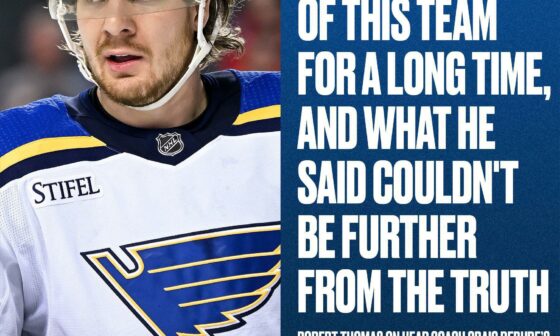 Robert Thomas responds to Craig Berube’s comments in which he said Blues best players don’t play with any passion, emotion or inspiration.