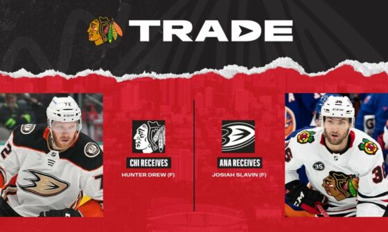 RELEASE: Blackhawks Acquire Drew from Ducks