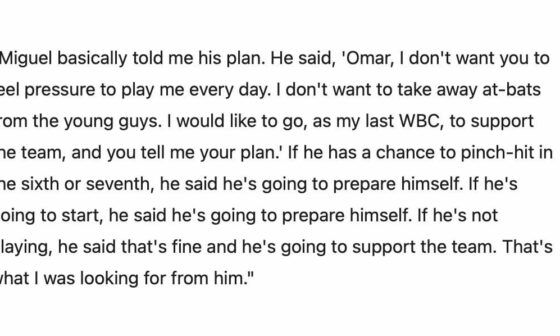 Team Venezuela manager Omar López on the plan for Miguel Cabrera in the World Baseball Classic (from the winter meetings in December):