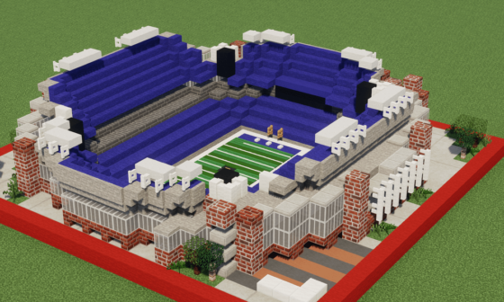 I built M&T Bank Stadium in miniature Minecraft!