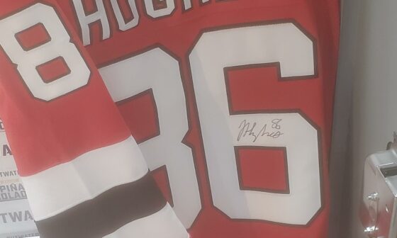 Signed Hughes jersey just randomly chillin at my local liquor store.