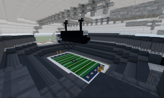 I built AT&T Stadium in miniature Minecraft!