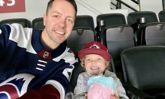 Checking in from section 343.. my daughter’s first Avs game. Let’s go!