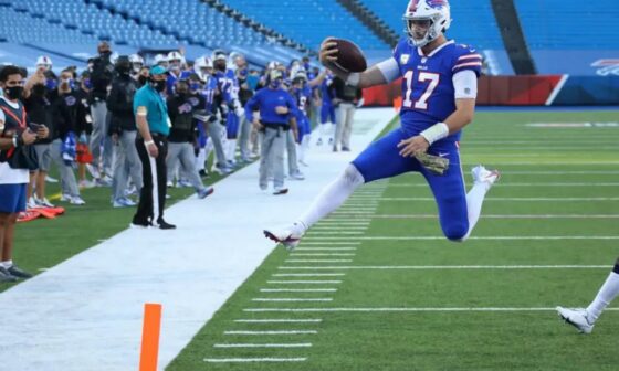 Posting a picture of Josh Allen jumping over something every day until the NFL Draft. Day 40.