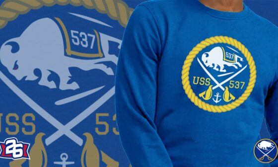 Hey guys - more original art! I partnered with the Buffalo Sabres & 26Shirts to create this Military Appreciation Night design, benefitting the USS The Sullivans! (the irony of pairing two sinking ships isn't lost on me)