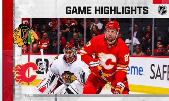 Blackhawks @ Flames 4/4 | NHL Highlights 2023