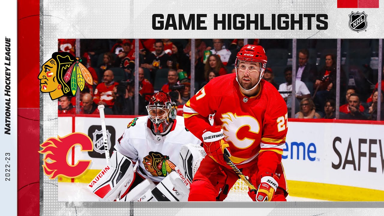 Blackhawks @ Flames 4/4 | NHL Highlights 2023