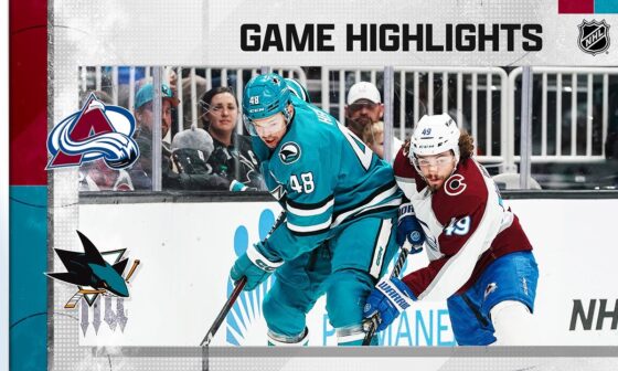 Avalanche @ Sharks 4/4 | NHL Highlights 2023