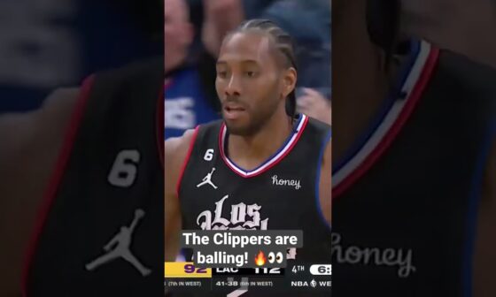 The Clippers defense leads to the Kawhi Leonard SLAM! 🔥✈️| #Shorts