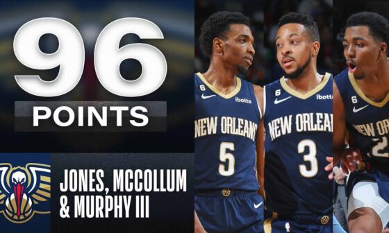 Herbert Jones (35), CJ McCollum (31) & Trey Murphy III(30) Combine For 96 PTS In Pelicans W!