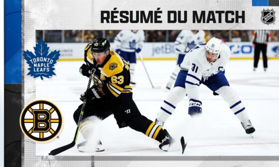 Les Bruins victorieux grâce à Pastrnak | Maple Leafs @ Bruins | Faits saillants en français 04/06