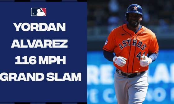 Yordan Alvarez! 116-mph, game-tying GRAND SLAM!