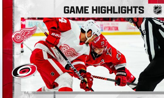 Red Wings @ Hurricanes 4/11 | NHL Highlights 2023