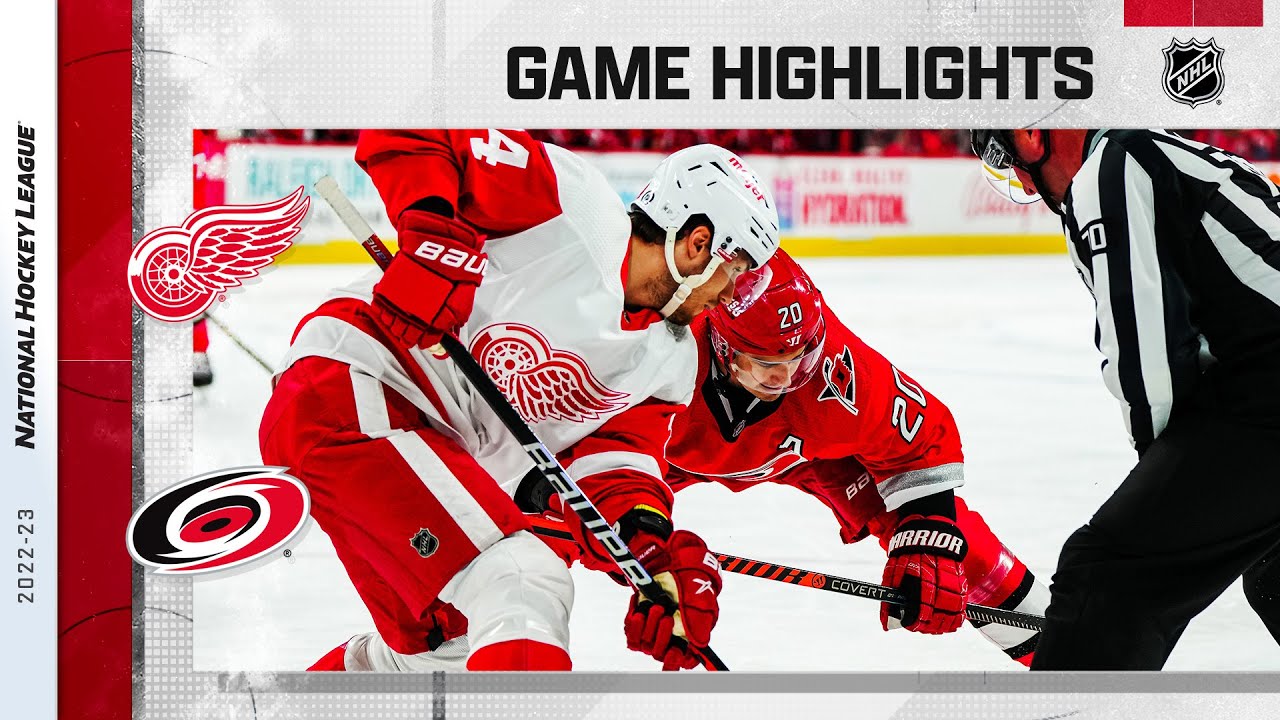 Red Wings @ Hurricanes 4/11 | NHL Highlights 2023