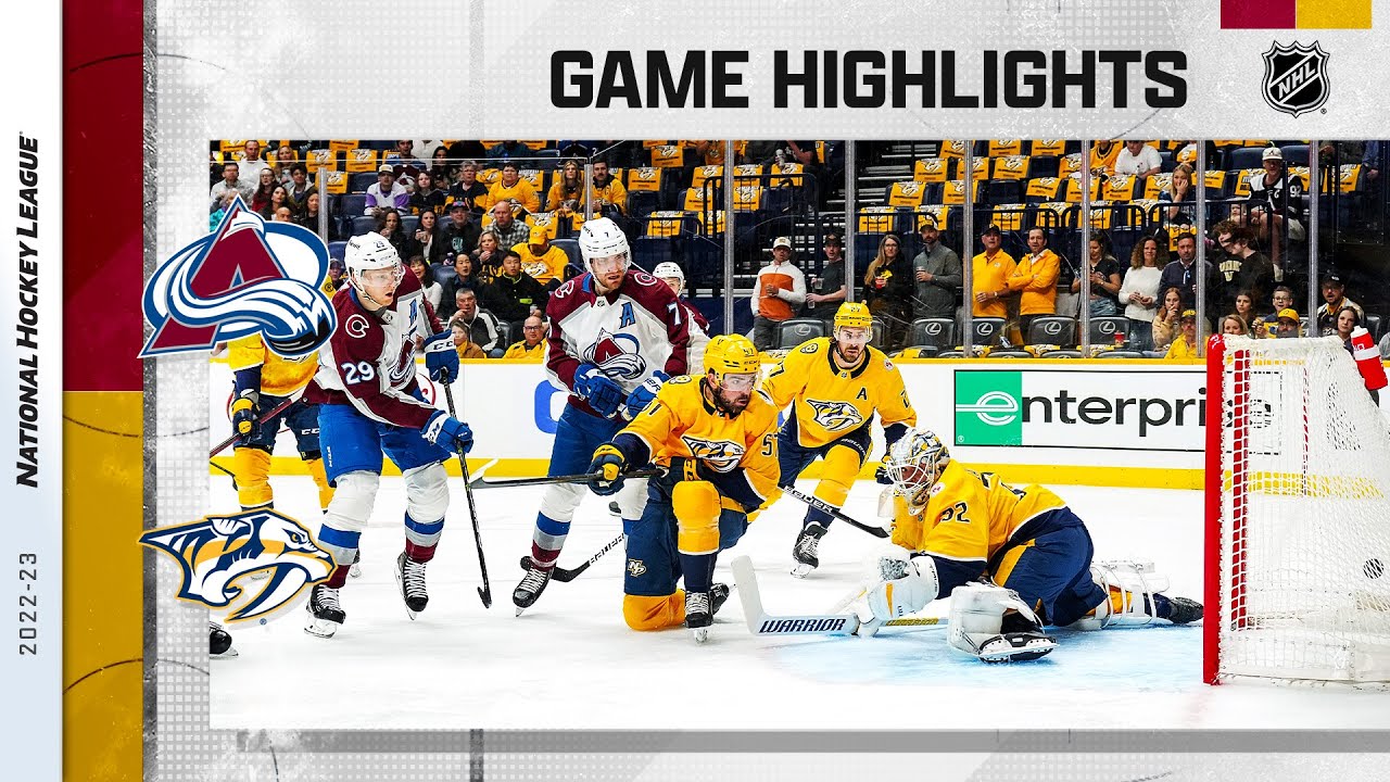 Avalanche @ Predators 4/14 | NHL Highlights 2023