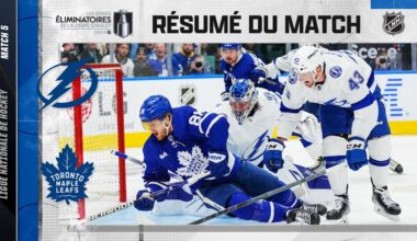 Faits saillants, match no 5 Lightning vs Maple Leafs