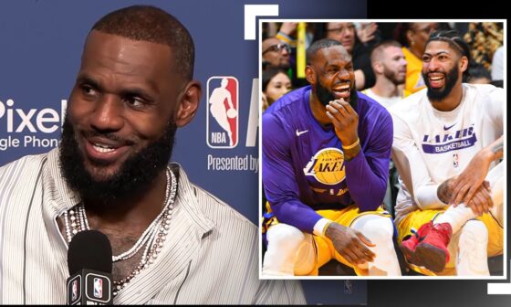 "How does the game of basketball keep you young?" - LeBron James After Lakers Round 1 W! 👑