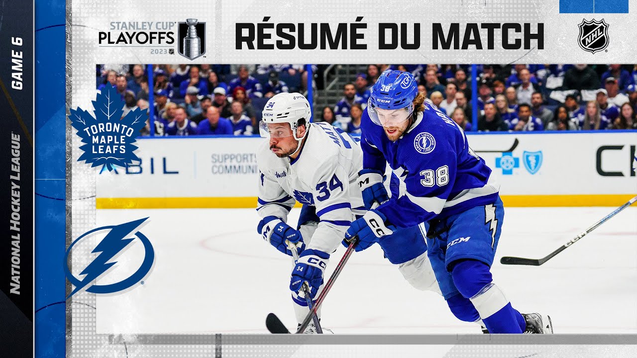 Faits saillants, match no 6 Maple Leafs vs Lightning