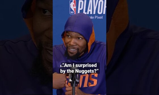 “Am I surprised by the Nuggets?” - Kevin Durant After Game 1! 🗣 | #shorts