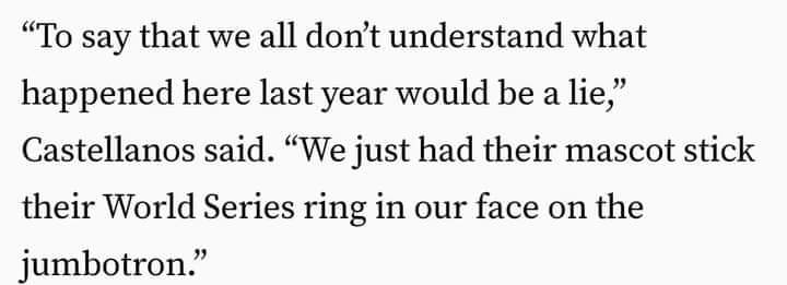 Castellanos offended by Orbit