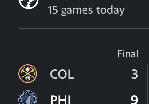 Ah yes, the Colorado Nuggets. My favorite MLB team.