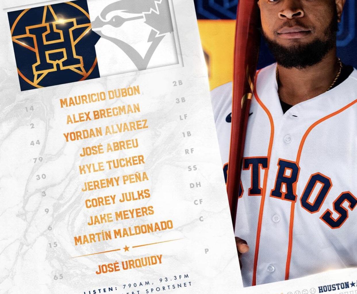 Todays lineup vs the Blue Jays (4/18/23)