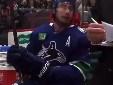 Quinn arguing in the penalty box
