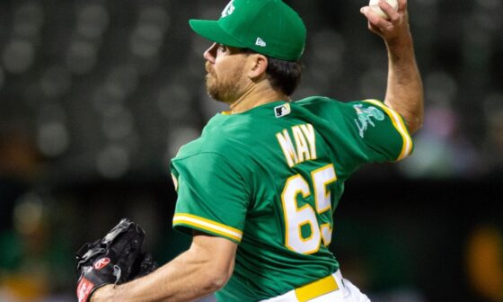 Athletics reliever Trevor May placed on injured list to deal with anxiety