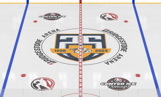 Should the Predators use their 25'th Anniversary logo at center ice? Concept inside.