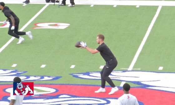 LV Raiders, among others, were present at Fresno State’s Pro Day that included draft prospects QB Jake Haener, WR Jalen Moreno-Cropper