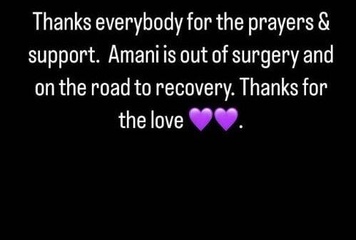 [Kleiman] Good news, #49ers Charvarius Ward's daughter is out of surgery and is on the road to recovery. He thanks everyone for all their prayers and support.