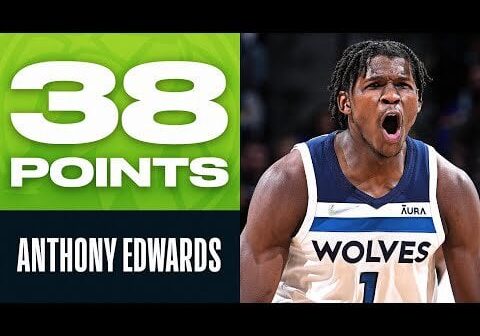In Denver last season: Anthony Edwards FRANCHISE RECORD 10 Threes & Becomes YOUNGEST To Do it!