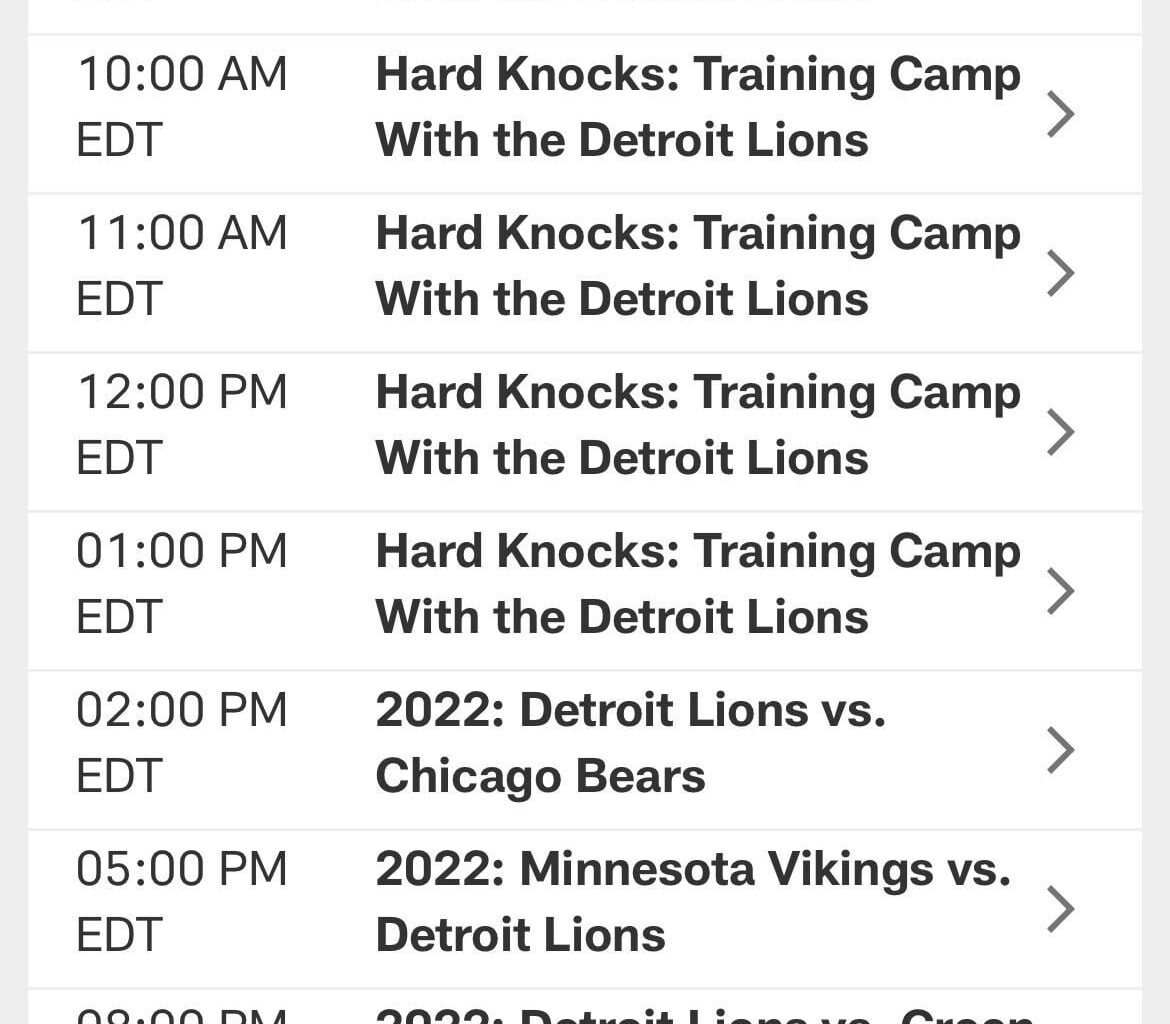 NFL Networks TV schedule today