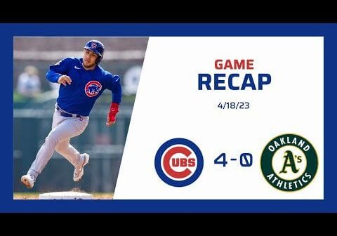 The Chicago Cubs would take the series against the Oakland Athletics off of a four-run 8th inning. Marcus Stroman would look elite yet again, pitching six scoreless frames. This game was good enough to get the Cubs their 10th win of the season.