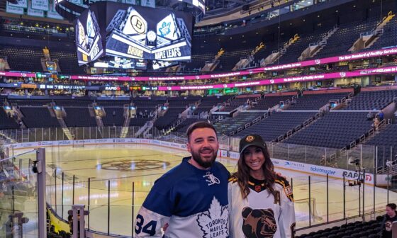 Checking in at TD Garden from Toronto with the wife. GO LEAFS GO!