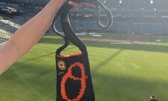 Debut of this lil O’s bag I made to stadium size specifications!