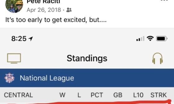 5 years ago on April 26th the Brewers has the same record as we do today. Let’s goooo!