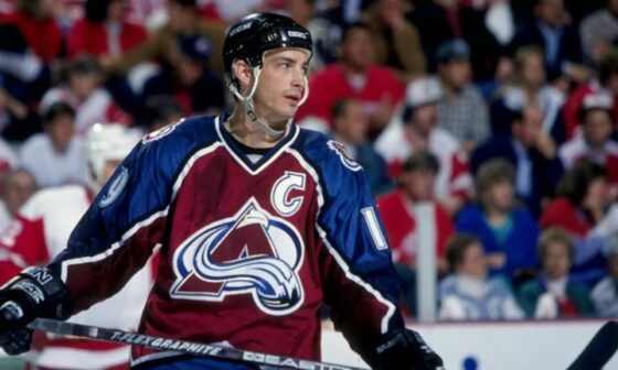 A picture of 2 time Stanley Cup champion and former Colorado Avalanche-Quebec Nordiques legend Joe Sakic.