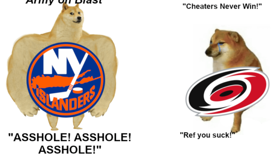 Isles vs Canes Fans in this series in a nutshell.