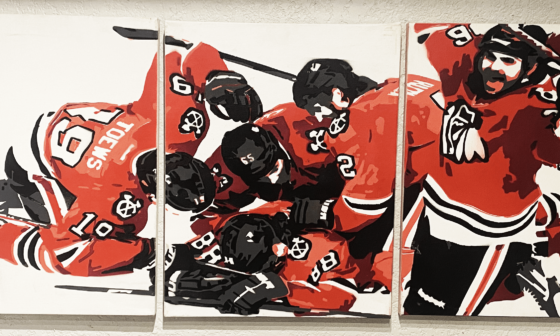 "Heartbreaker" - Painted following Patrick Kane's iconic game-winning hat-trick goal over the Kings in the 2013 WCF.