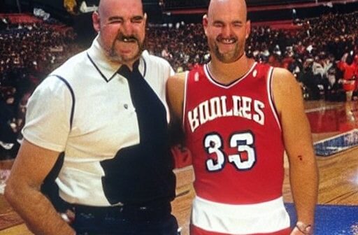 AI Generated Picure of Bill Wennington and his Dad