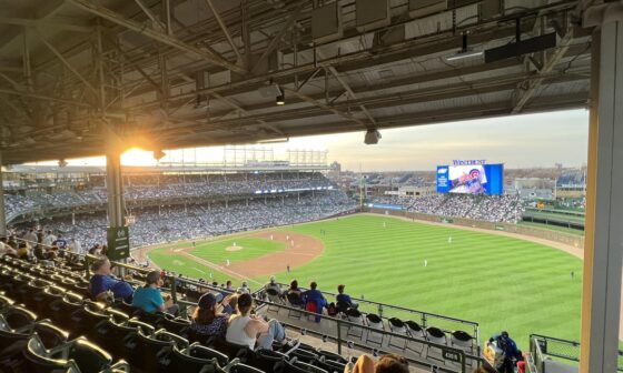 Nothing beats a sunset at Wrigley