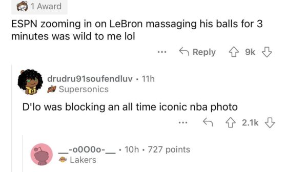 Grizzlies Lakers Game 3 meme comment screenshot