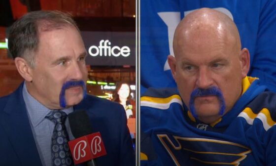 After Panger said JK would look good with this mustache the broadcast crew photoshops it on JK