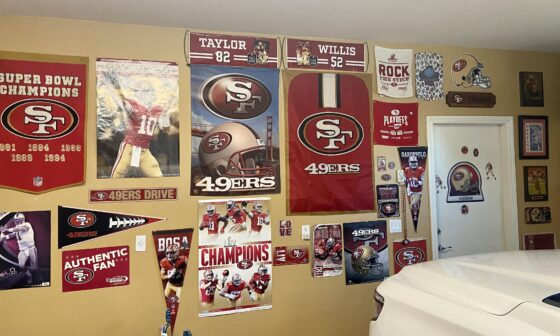 My 49ers garage wall