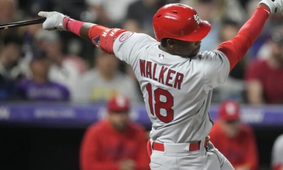 Walker extends historic streak. Walker claimed the Cardinals’ rookie record Monday and could tie Murphy as the only NL/AL players under 21 to begin their big league careers with a 12-game hitting streak in Wednesday’s series finale in Colorado.