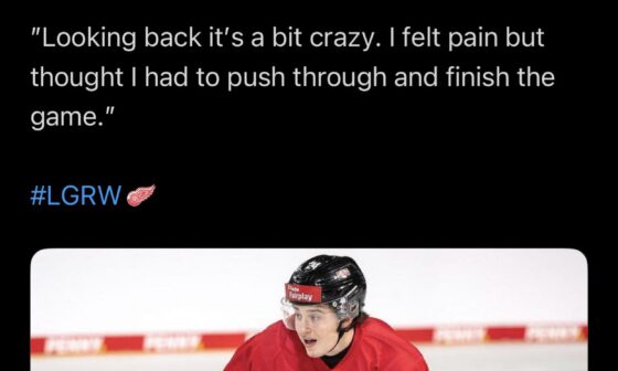 Kasper had a broken knee cap for most of his NHL debut