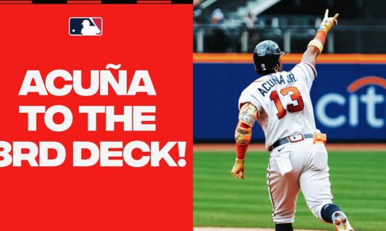 OH MY!! Ronald Acuña Jr. CRUSHES a homer to the 3rd deck!